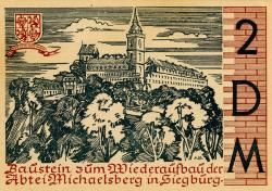  Briefmarke zum Wiederaufbau der Abtei Michaelsberg Siegburg